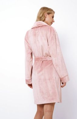 Теплый и уютный халат средней длины из плюша Eva Aruelle, Розовый, S