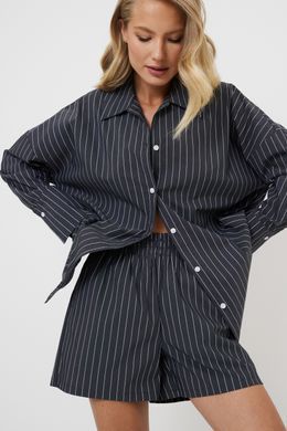 Трендовый Костюм шорты и рубашка из хлопка Melisande Aruelle, Графит, S