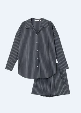 Трендовый Костюм шорты и рубашка из хлопка Melisande Aruelle, Графит, S