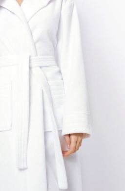 Бавовняний махровий халат з капюшоном Eliza Aruelle, Білий, M