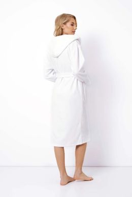 Бавовняний махровий халат з капюшоном Eliza Aruelle, Білий, S