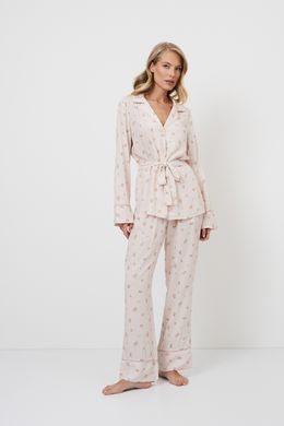 Вискозная пижамка рубашка и брюки Flossie Aruelle, Розовый, M