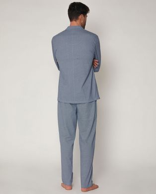 Классическая мужская пижама из хлопка с длинным рукавом Admas - 3