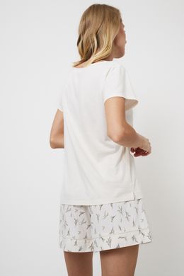 Трикотажная пижама из модала футболка и шорты Dulce Aruelle, Экрю, S