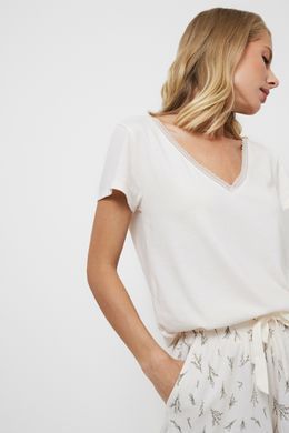 Трикотажная пижама из модала футболка и шорты Dulce Aruelle, Экрю, S