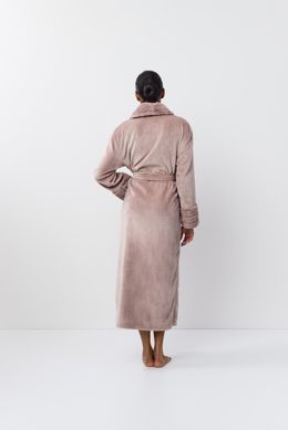 Длинный теплый халат с красивым воротником Demi Aruelle, ROSA ANTICO, M