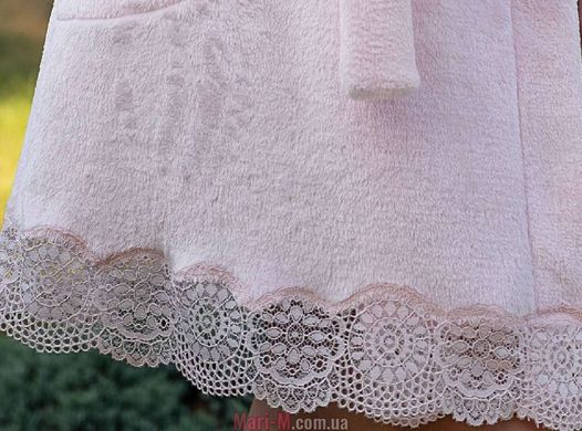 Женственный флисовый халат с кружевом Shato - 4