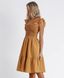 Платье с рюшами из хлопка песочного цвета Admas - 2