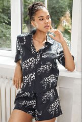 Літній бавовняний костюм сорочка та шорти Tamisha Aruelle, Чорний, M