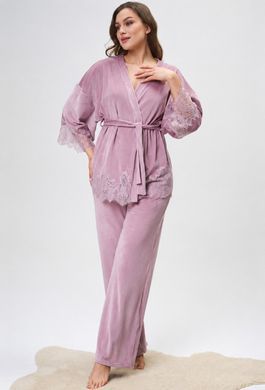 Женский велюровый костюм с кружевом Shato, ROSA ANTICO, S