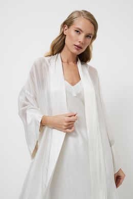 Полупрозрачный шифоновый халатик Aphrodite Aruelle, Белый, S