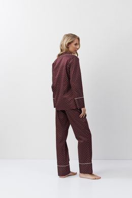 Пижама из полированного хлопка бордового цвета Georgette Aruelle, Бордовый, S