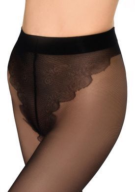 Базовые капроновые колготки BIKINI 20 с кружевными трусиками MARILYN - 5