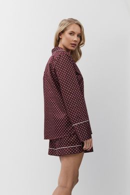 Пижама рубашка и шорты бордового цвета Georgette Aruelle, Бордовый, S