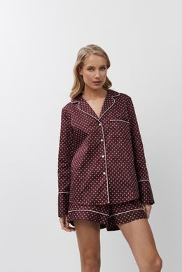 Пижама рубашка и шорты бордового цвета Georgette Aruelle, Бордовый, S