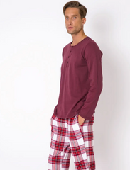 Чоловіча піжама штани з фланелі та лонгслів NATHAN Aruelle