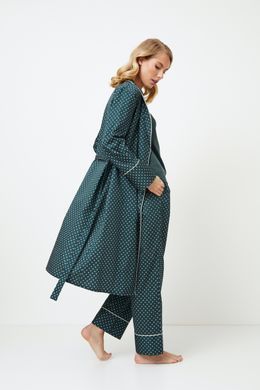 Стильная пижамка из хлопка лонгслив и брюки Griselle Aruelle, Зеленый, S
