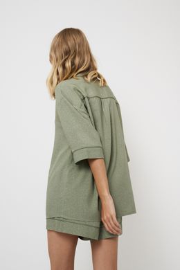 Піжамка сорочка та шорти з віскози Olive Aruelle, Зелений, S