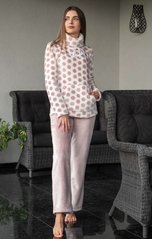 Жіноча піжам з флісу з кофтою під шийку Wiktoria, Рожевий, XXL