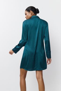 Роскошная атласная ночная рубашка Emeralda Aruelle, Зеленый, S