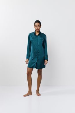 Роскошная атласная ночная рубашка Emeralda Aruelle, Зеленый, S