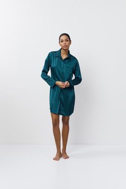 Роскошная атласная ночная рубашка Emeralda Aruelle, Зеленый, S