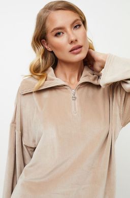 Вельветовый костюм кофта и штаны Quinn Aruelle, Бежевый, M